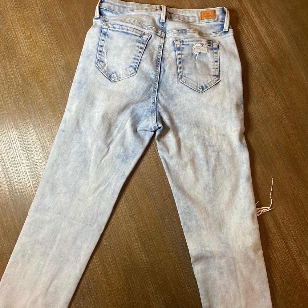 Light Blue Ripped Jeans - Picture 2 of 2